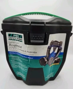MSA Safety Works Fullface Lack & Pestizid Atemschutzmaske mit 2 Filterkartuschen NEU - Bild 1 von 5