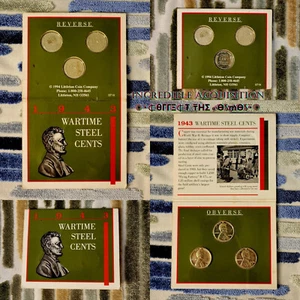 1943 PDS Wartime Lincoln Steel Cent Set - Littleton ✺⍣⍧θΓΓΞ⍧₮ ₸ΗΣ ¢Θ$₥Θ$⍣✺ - Foto 1 di 1