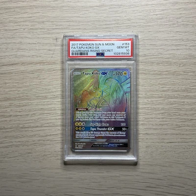 Gem Mint PSA 10 2017 Pokemon Sun And Moon Guardians Rising Tapu Koko GX 153/145 - Image 1 of 2