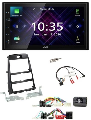 JVC DAB 2DIN Lenkrad Bluetooth USB Autoradio für Hyundai Genesis 2010-2013 schwa - Bild 1 von 4