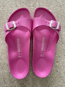 Birkenstock Madrid Essentials Slide Sandal EVA Hot Pink Size 38 US 8 Pool Beach - Picture 1 of 11