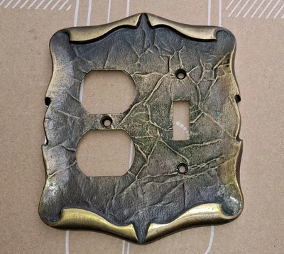 Brass Switch & Outlet Combo Plate Amerock Hardware Carriage House - Image 1 of 4