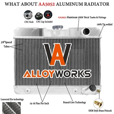 CU6263 3-Row Radiator For Buick Special Base 3.5L (215ci) V8 Engine 1962-1963 - Изображение 1 из 4