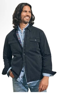 Chaqueta CPO forrada con manta Faherty - Talla grande - Nueva - Chaqueta gris Faherty - Imagen 1 de 12