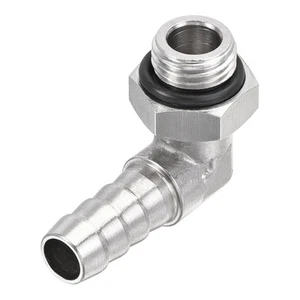 Vernickelt Schlauchtülle 8mm Stacheldraht M12x1.25 Rohr Stecker mit O-Ring - Bild 1 von 5