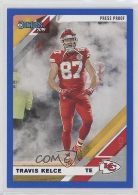 2019 Panini Donruss Photo Variation Press Proof Blue Travis Kelce #2V - Image 1 of 2