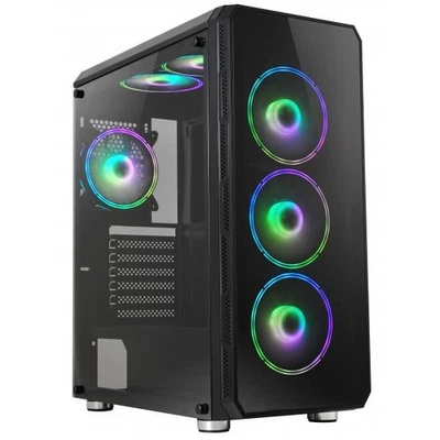 TECNO PC CASE GAMING ARGB LATERALE TRASPARENTE NERO TC-GAME 13 - Immagine 1 di 4