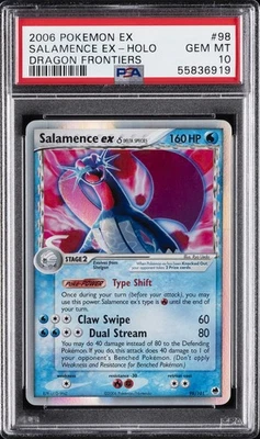 2006 POKEMON EX DRAGON FRONTIERS #98 SALAMENCE EX-HOLO PSA 10 - Image 1 of 2