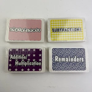 Lote De 4 Tarjetas Matemáticas De Colección Sumar/Multiplicar Restos De Resta Equivalencia - Imagen 1 de 11