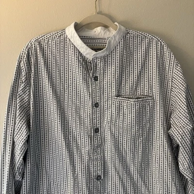 Рубашка мужская Frontier Classics большая черная белая на пуговицах 1/4 вестерн ковбойская работа - Изображение 1 из 4