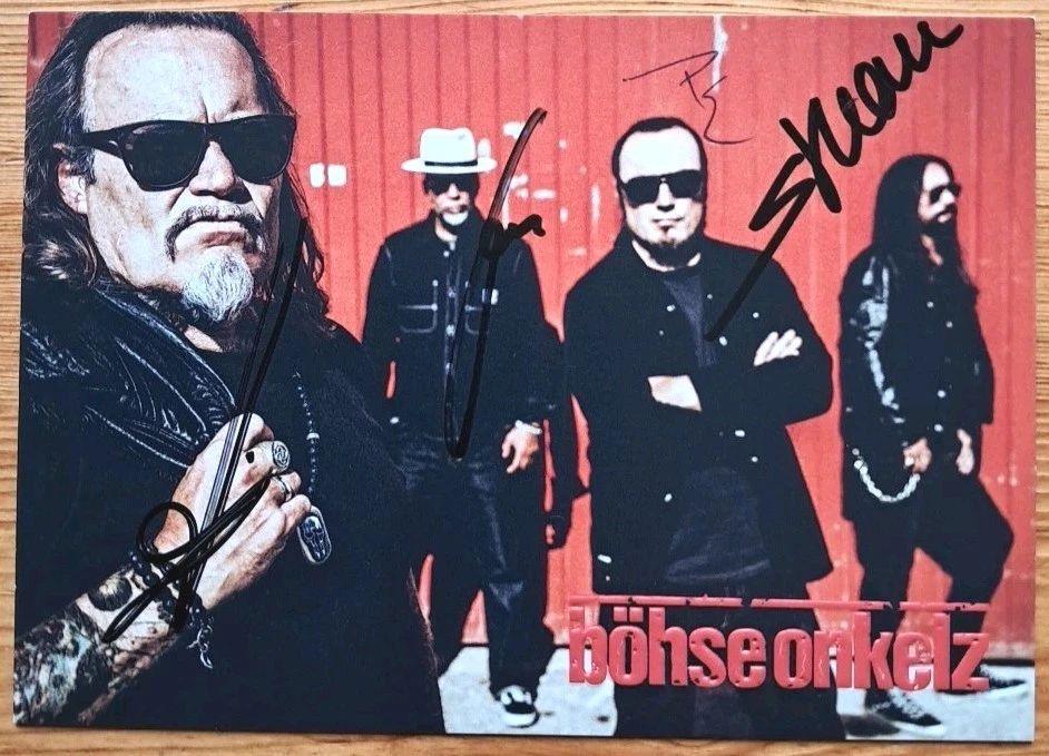 Böhse Onkelz Orig Autogramm signiert Musik Rock - AK - Bild 1 von 1