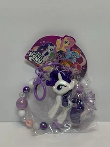 My Little Pony Rarität Perlen Schlüsselanhänger Armband, lila & weiß süß Fan Geschenk Neu mit Etikett - Bild 1 von 9