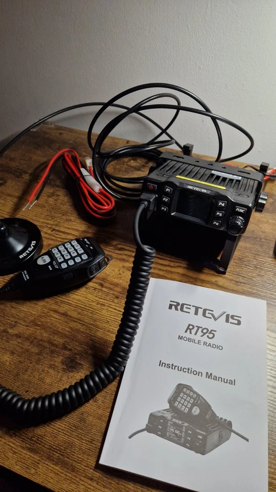 Retevis RT95 Ham Radio Transceiver with Dual Band Antenna For Car/Truck/Bench - Image 1 of 4