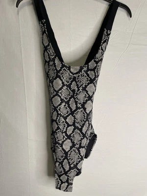 Traje de baño Michael Michael Kors para mujer talla 12 pieza completa negro gris 2332 Foto 1 de 4