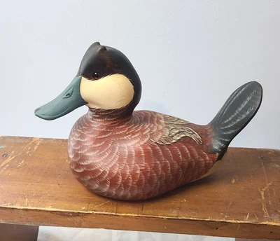 Señuelo Big Sky Carvers Ruddy Duck firmado Parke Goodman Foto 1 de 4