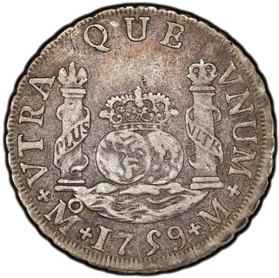 Mexico Ferdinand VI 2 Reales Pillars 1759 Mo-M PCGS XF-40 Mexico City Nice PQ - Image 1 of 4