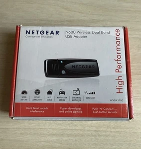 NETGEAR N600 WNDA3100 Wireless USB Adapter Dual Band / open box but new - Bild 1 von 3