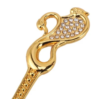 (Gold White)Alloy Material Fork Base Set Mirror Polished Process Dessert Fork - Image 1 of 4