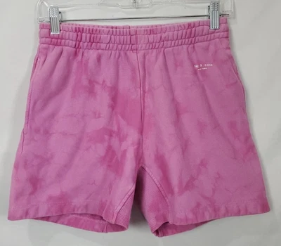 Rag and Bone City  Tie Dye Terry Shorts Size Small Fuschia Pink Sweatshorts - Image 1 of 4