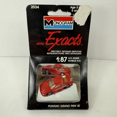 Monogram Mini Exacts Pontiac Grand Prix SE Diecast 1:87 Scale New in Worn Box - Image 1 of 4