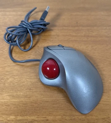 Logitech T-BB18 Trackman Wheel Trackball Mouse USB Wired Tested Works Great! - Image 1 of 4