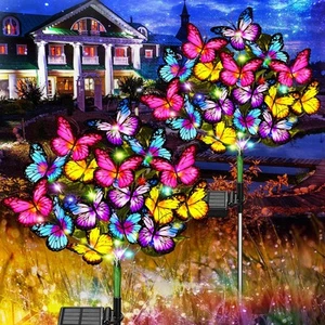 Solar Garden Lights Outdoor Waterproof Solar Lights 2 Pack with New Upgraded ... - Picture 1 of 7