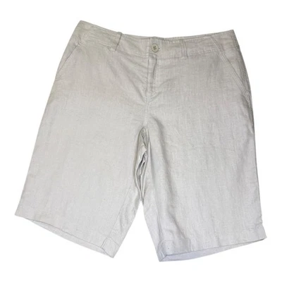 Neiman Marcus Ocean Sand Linen Shorts Women's Size 10 Casual Summer NWT - Image 1 of 4