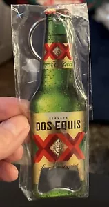 Dos Equis XX Keychain Beer Bottle Opener 5" Metal New Sealed Stocking Stuffer - Picture 1 of 4