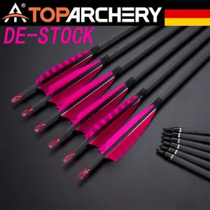 12×Naturfeder Carbonpfeile 32"Recurve Compound Bogen Bogenschießen Jagd SP400 - Bild 1 von 13
