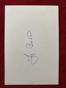 Yogi Berra Autographed 3x5 Index Card New York Yankees Signed In Blue Ink Pen - Picture 1 of 3