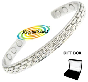 Magrelief B28 Bangle Chain Link Silver Colour, X-Large size - Picture 1 of 1