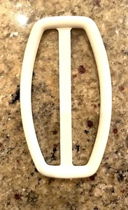 1Pcs Large White Plastic Belt Buckle Rectangle Centre Bar Suits 80mm Strap - Picture 1 of 6