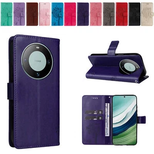 For Huawei Honor 90 Mate 60 Magic 5 Pro Flip Tree PU Leather Wallet Cover Case - Picture 1 of 24