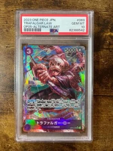 PSA10 One Piece Card Game Trafalgar Law Alternate Art Parallel OP05-069 - Picture 1 of 2