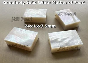 Perilla afinadora de guitarra madreperla rectángulo en blanco 1 pieza 24x16x7,5 mm - Imagen 1 de 1