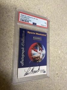 1999 Fleer Skybox Sports Illustrated Autograph Collection Lou Brock On Card Auto - Picture 1 of 2