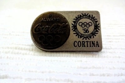 1 Coca Cola Olympia Pin Cortina 1956 aus defektem Rahmen - Bild 1 von 2
