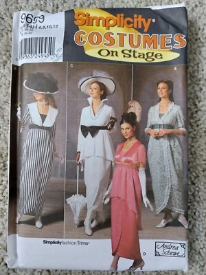 Simplicity 9699 Titanic Edwardian Costume Plus Size 6 8 10 12 Pattern UNCUT FF - Image 1 of 3