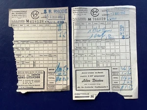 2 French Railway Catering Receipts 1947 Cie Internationale Des Wagons-Lits - Foto 1 di 3