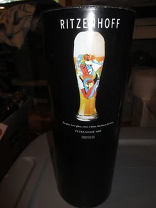 Vaso de cerveza Ritzenhoff Alemania Pilsner con 4 posavasos Petra Mohr Artist 2008 NUEVO - Imagen 1 de 4