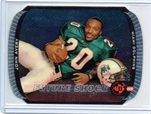 1998 UD3 FX Silver Die-cut John Avery #0065/1000 Miami Dolphins - Picture 1 of 2