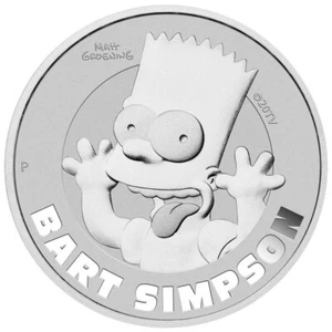 The Simpsons Bart Simpson 1oz .9999 Silver Bullion Coin - 2022 The Perth Mint - Picture 1 of 4