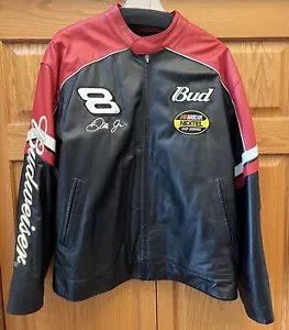 NWT Dale Earnhardt Jr Chase Authentics Wilson Leather Budweiser NASCAR LG Jacket - Picture 1 of 18