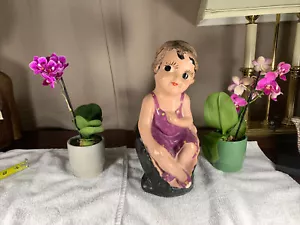 Vintage Antique Chalkware Bathing Beauty Betty Boop Swim Suit Figure RARE - Picture 1 of 12