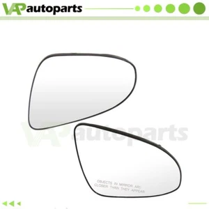 For 2012-17 Toyota CAMRY/YARIS/COROLLA Chrome Pair Flat+CONVEX Mirrors Glass - Picture 1 of 11