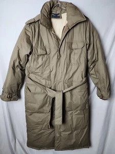 Abrigo Zero King Hombres 38 Largo Plumón Abombado Bronceado Cremallera Completa Chaqueta De Colección - Imagen 1 de 10