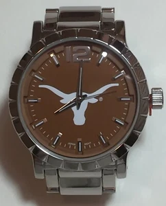 Nuovo orologio uomo Texas Longhorns, bracciale, metallo, con batteria omaggio, NCAA - Foto 1 di 3