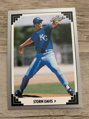 1991 Leaf Baseball Card #161 Storm Davis - Image 1 of 2