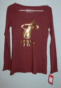 Camiseta para mujer Miami Heat de lámina dorada manga larga - Imagen 1 de 2