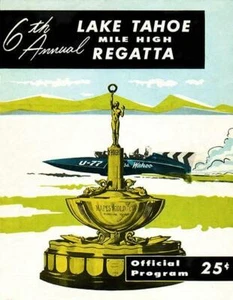 1958 Mile High Regatta Boat Race - Lake Tahoe - Program Cover Magnet - Picture 1 of 2